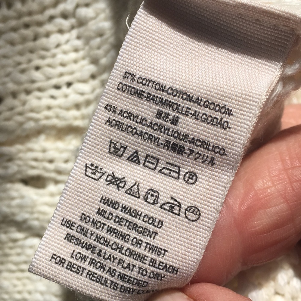 Free People oversize cream colored sweater tunic - Picture 7 of 7